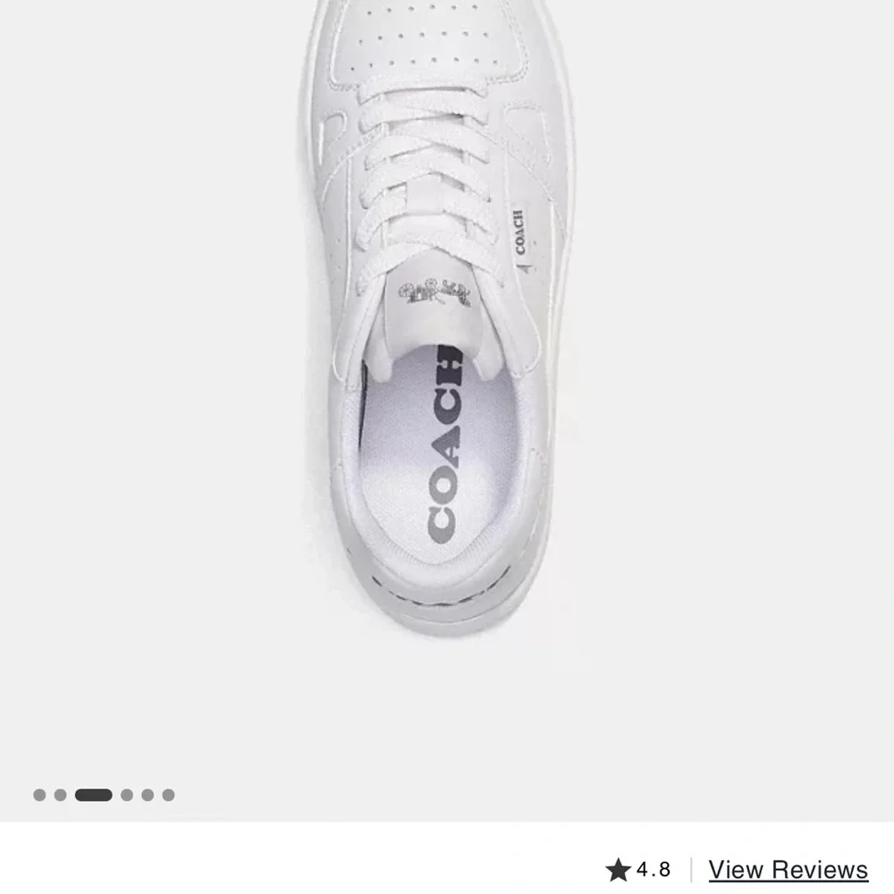 NWT- Coach White Clip Court Low Top Sneakers- size 7 - Picture 3 of 10